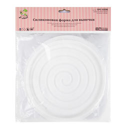 Форма силиконовая S-CHIEF для тортов и пирогов SPC-0208 d 25 см 25 x 5.5 см СК/Распродажа спираль  фото 3