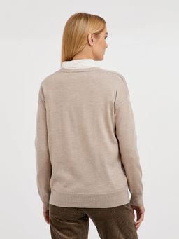 кардиган женский базовый из шерсти на пуговицах - Glenfield фото 5