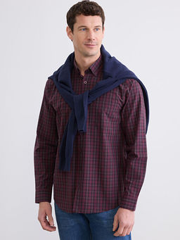 Regular Fit Ekose Gabardin Erkek G?mlek