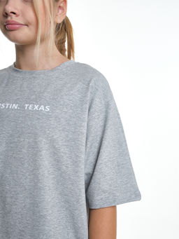 Футболка с принтом 22-7613 светло-серый меланж - Mini maxi фото 6