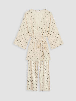 ?al Yaka Desenli Hamile Pijama Tak?m