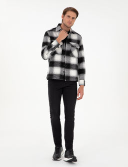 Siyah Oduncu _ift Cepli Comfort Fit G_mlek Ceket