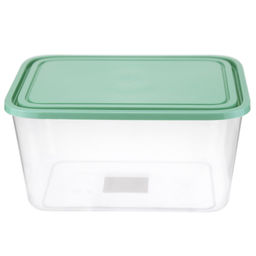 Контейнер для продуктов пластмассовый 4л, 19х12х25см, фисташковый, подходит для СВЧ (Россия) - Домашняя мода фото 2