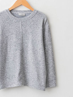 Bisiklet Yaka Basic Uzun Kollu K?z ?ocuk Ti??rt - Waikiki фото 3