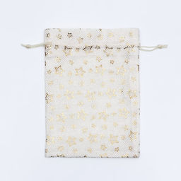 Цена за 5 шт. Мешочек подарочный из холщи Звезды, 15 х 20 см - UPAK LAND фото 2