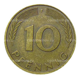 Монета 10 пфеннигов 1982 года F Германия