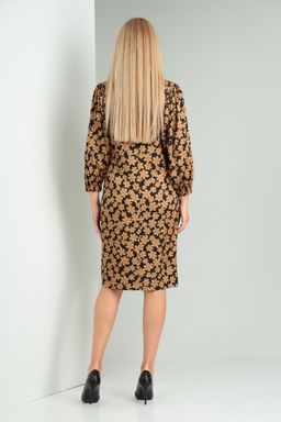Платье Gamma & Gracia 431 черный корица ромашка  фото 2