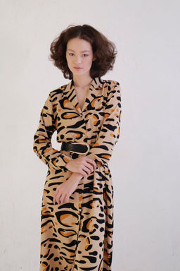 Платье-рубашка с английским воротником принт - Martichelli фото 156