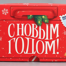 Цена за 5 шт. Коробка складная на 2 капкейка с окном «С Новым годом!», 10×16×10 см