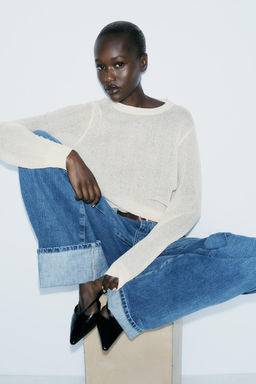 FINE KNIT SEMI-SHEER SWEATER - Zara фото 8