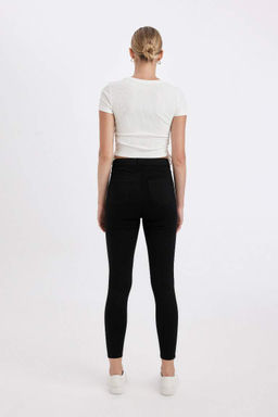 Джинсовые брюки длиной до щиколотки с высокой талией - Defacto фото 6