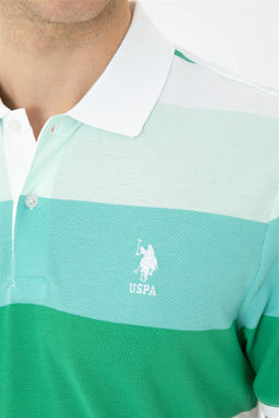 U. S. Polo Assn Мужская зеленая футболка с воротником-поло - U.s. polo assn фото 14