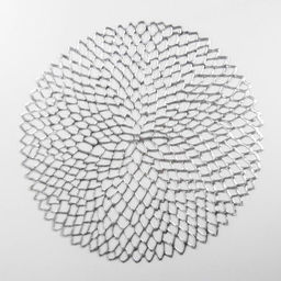 Набор салфеток сервировочных на стол Доляна Лея, d=38 см, 4 шт, цвет серебряный  фото 4