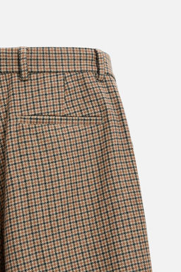 CHECK TROUSERS WITH PLEATS - Zara фото 9