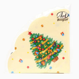 Ф418 Салфетки "НГ" Art Bouquet Rondo, 3сл, 12л. "Новогодняя ель".12
