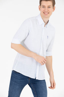 U. S. Polo Assn Мужская белая рубашка с длинным рукавом - U.s. polo assn фото 3