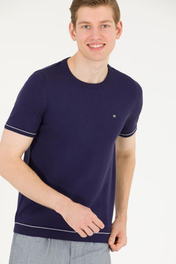 Мужской темно-синий вязаный свитер - U.s. polo assn фото 18