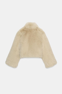 SHORT FAUX FUR COAT - Zara фото 7