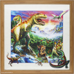 Картина 5D 40х40 181 Парк юрского периода/ ZR8210H-222411 /