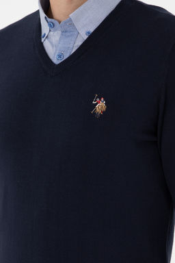 Мужской темно-синий базовый свитер Неожиданная скидка в корзине - U.s. polo assn фото 14