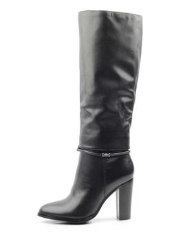 02-K6-A1 BLACK Сапоги зимние женские (натуральная кожа, натуральный мех (еврозима)) - Фабричный китай фото 11