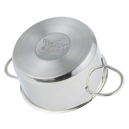 50169 WERNER Кастрюля COMO 18х9,5см/2,4л со стеклянной крышкой, с индукционным капсульным дном. Материал: нерж. сталь. Толщина: 0,5мм  фото 2