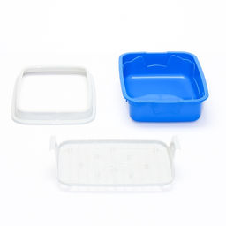 Туалет с бортом и сеткой, 45×34×15 см, синий/серый