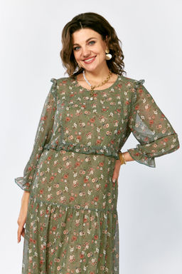 Платье LADY SECRET 25301 мультиколор (хаки цветы)