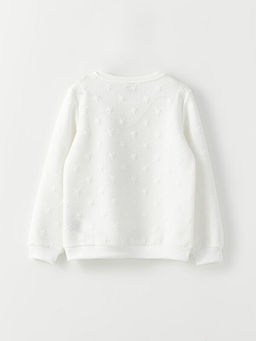 Bisiklet Yaka Bask?l? Uzun Kollu K?z ?ocuk Sweatshirt - Waikiki фото 2