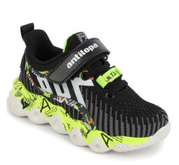 AL 6709 Полуботинки типа кроссовые детские, черный, черный