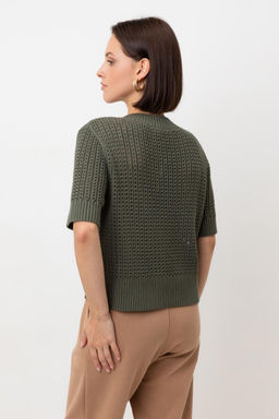 ЕВ 30220/хаки джемпер жен