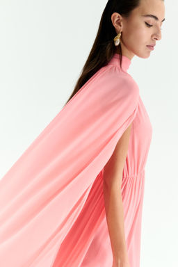 Vestido drapeado con capa decorativa - H&m фото 4