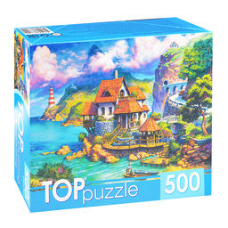 Пазлы 500 TOPpuzzle "Прибрежный домик"