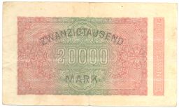 Банкнота 20000 марок 1923 года Германия