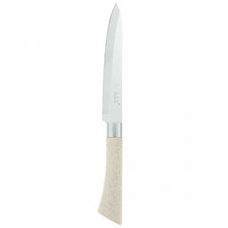 Мрамор Нож кухонный 125мм из нержавеющей стали, пластмассовая ручка, цвета в ассортименте: бежевый, коралловый, в блистере (Китай) - Домашняя мода фото 2