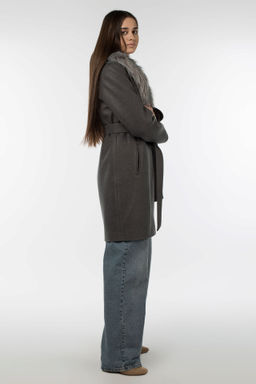 02-3072 Пальто женское утепленное (пояс) - El podio фото 4