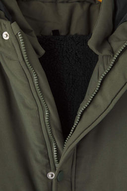 Haki Duz Kapusonlu Regular Erkek Cocuk Mont TKDAW26MO00012 - Trendyolmilla фото 4