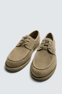 CASUAL LEATHER DECK SHOES - Zara фото 5