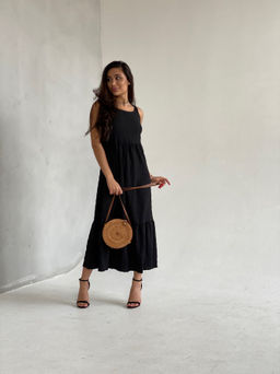 Martichelli Сарафан длинный чёрный  фото 7