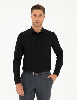 Siyah Arm_rl_ Slim Fit Uzun Kollu G_mlek