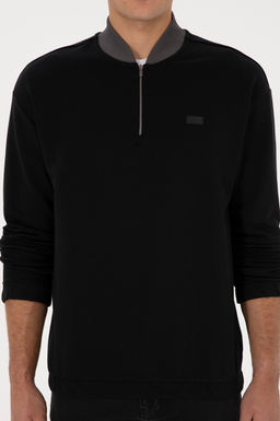 Erkek Comfort Fit Yar_m Fermuarl_ Siyah Sweatshirt - U.s. polo assn фото 6