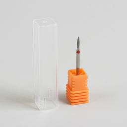 Фреза алмазная для маникюра «Пламя», мелкая зернистость, 1,2 × 8 мм, в пластиковом футляре