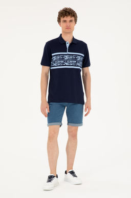 Футболка U.S. Polo Assn мужская темно-синяя хлопок  фото 4