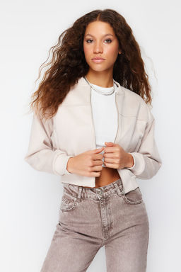 TRENDYOLMILLA Tas Oversize Suet Bomber Ceket Mont TWOSS24MO00048  фото 6