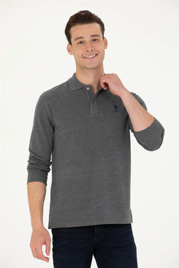 U. S. Polo Assn / Мужской базовый свитшот антрацитовый меланж