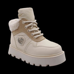 Ботинки на меху Q830-3 бежевые