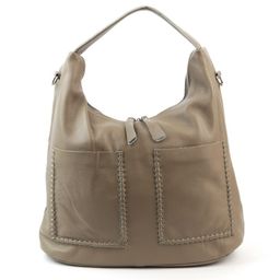 Женская кожаная сумка хобо 6659 Хаки - Cidirro фото 2