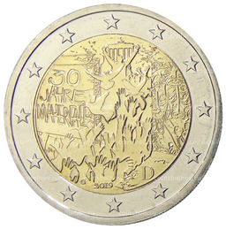 Монета 2 евро 2019 года G Германия 30 лет падению Берлинской стены