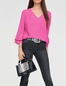 Блузка, малиновая