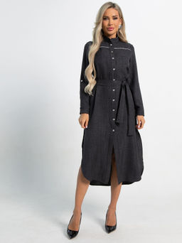 Платье-рубашка Долли (черное) П15482-10М